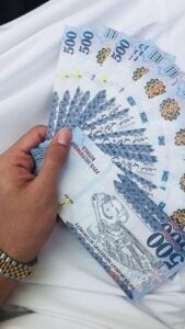 شخص يراجع ميزانيته الشهرية